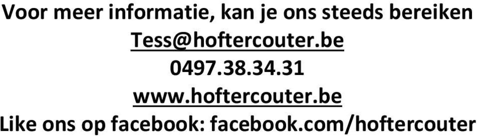 be 0497.38.34.31 www.hoftercouter.