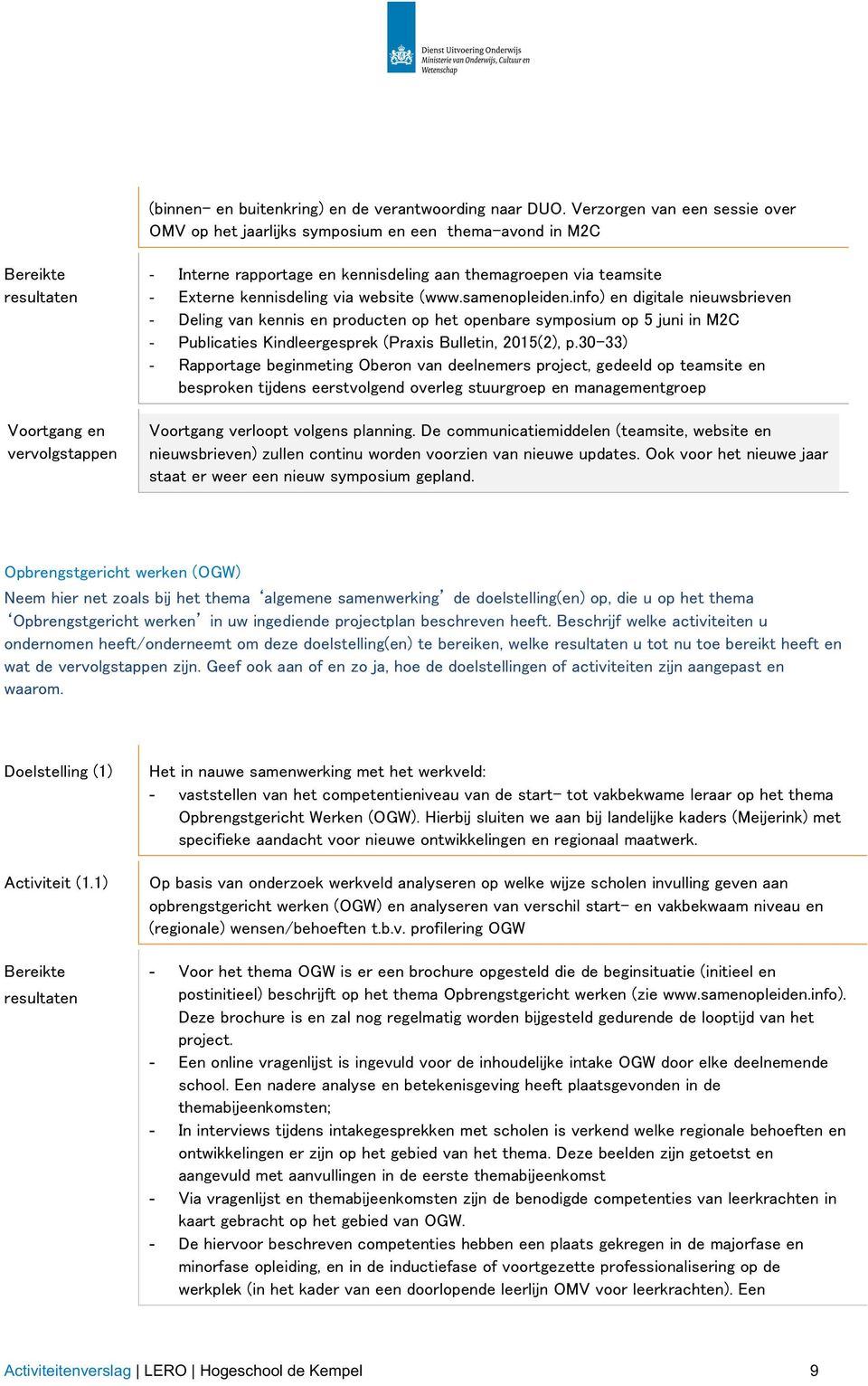 kennisdeling via website (www.samenopleiden.