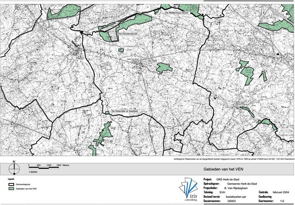 uitgegeven tussen 1978 en 1999 op schaal 1/10000 door het GI (OC-GIS Vlaanderen) Gebieden van het VE