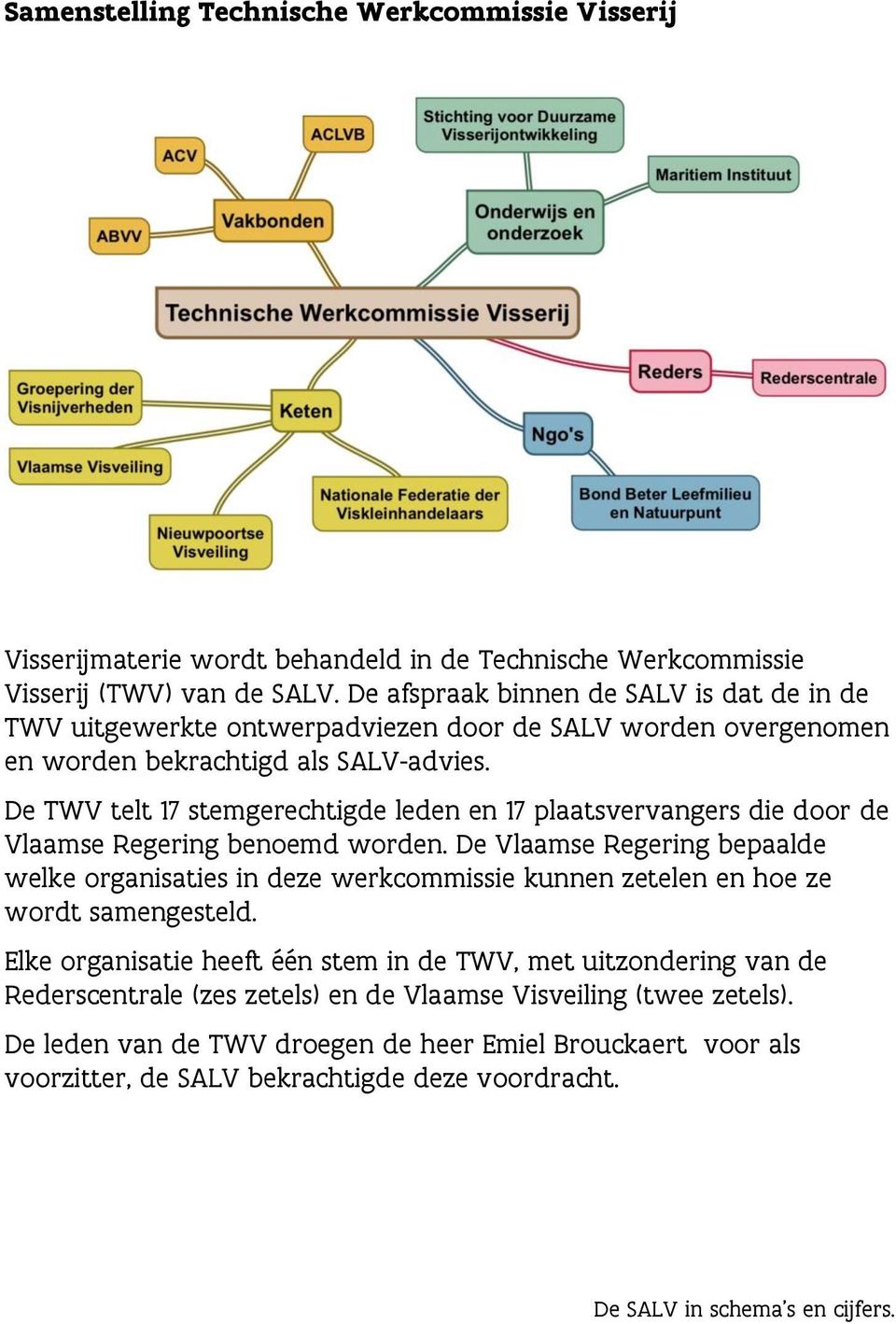 De TWV telt 17 stemgerechtigde leden en 17 plaatsvervangers die door de Vlaamse Regering benoemd worden.