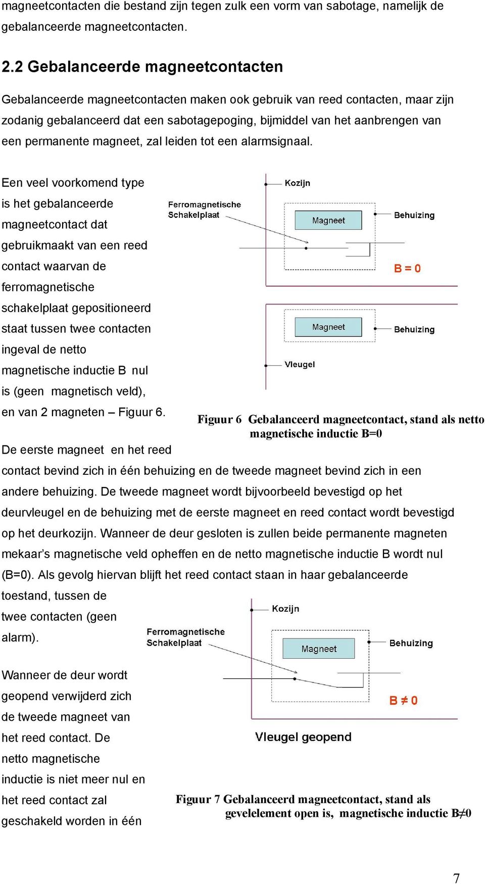 permanente magneet, zal leiden tot een alarmsignaal.