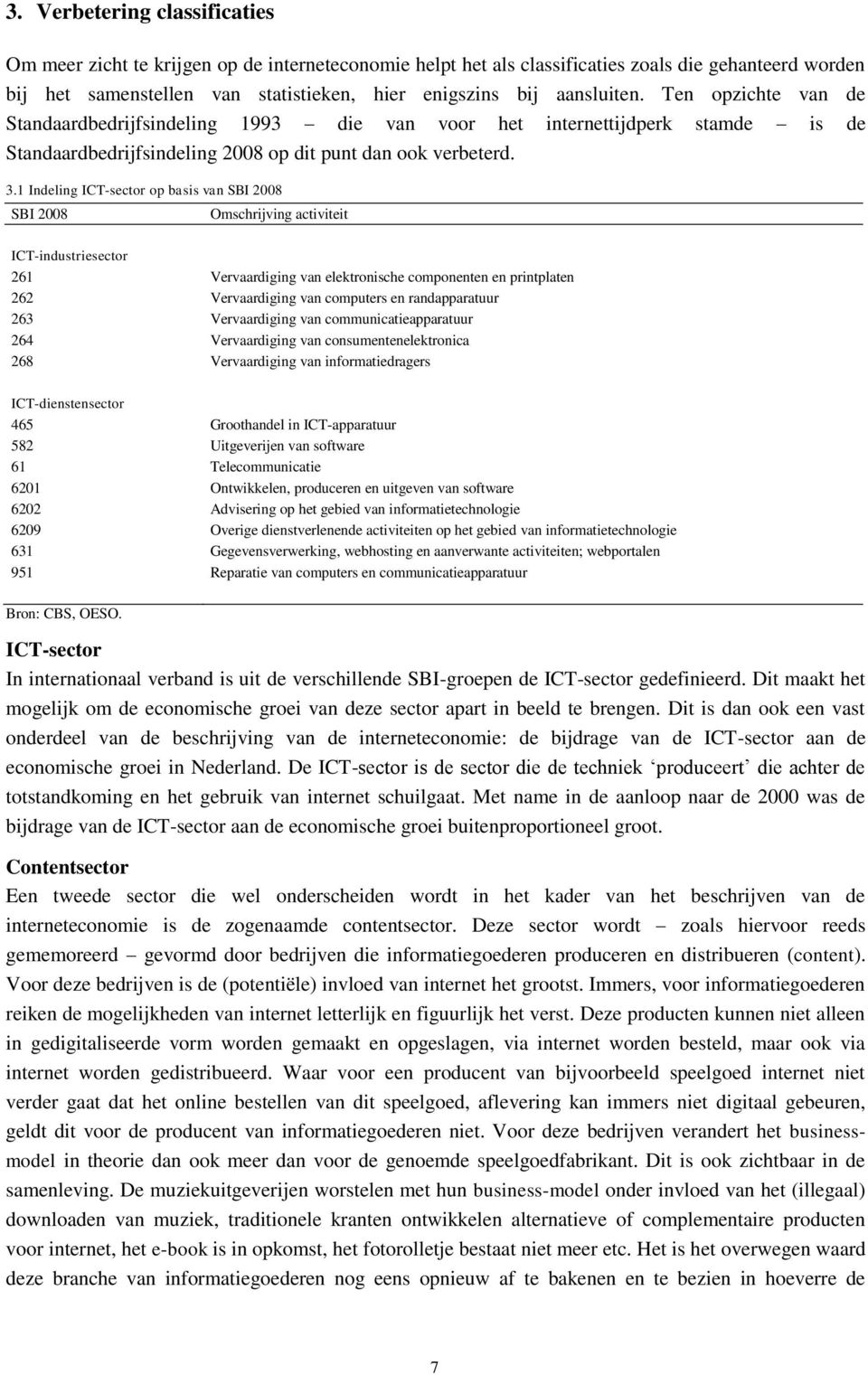 1 Indeling ICT-sector op basis van SBI 2008 SBI 2008 Omschrijving activiteit ICT-industriesector 261 Vervaardiging van elektronische componenten en printplaten 262 Vervaardiging van computers en