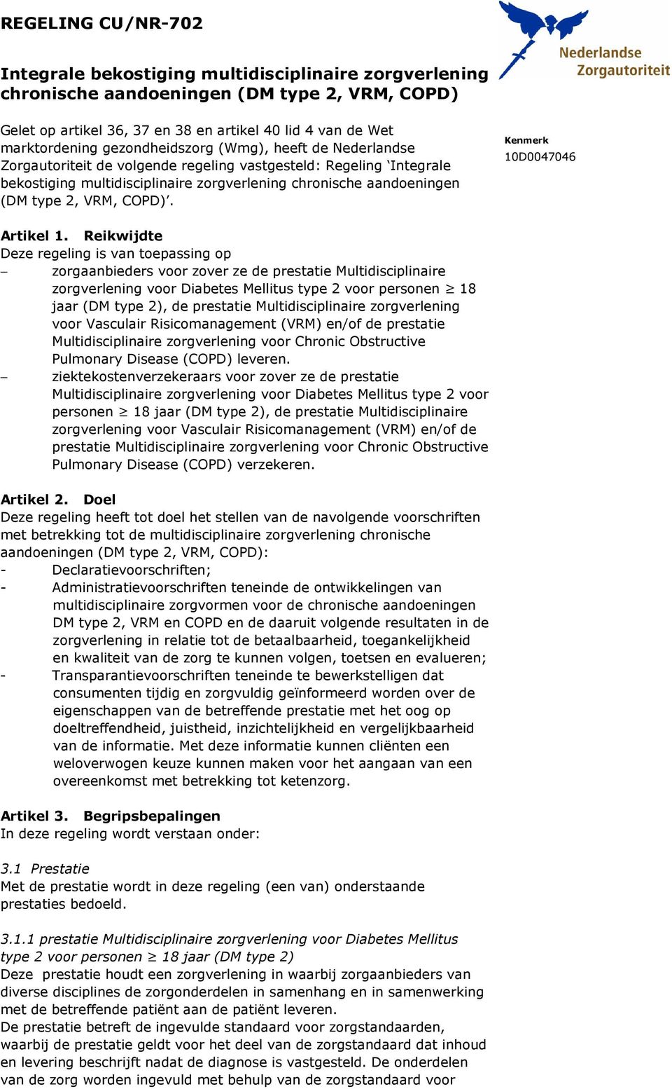 COPD). Artikel 1.