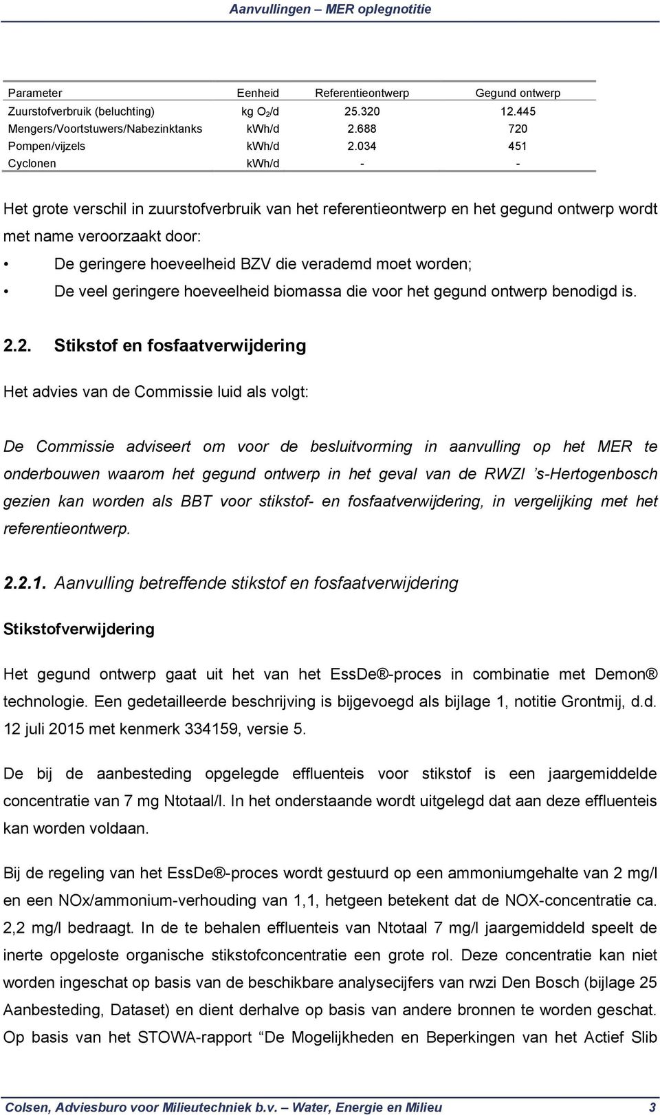 worden; De veel geringere hoeveelheid biomassa die voor het gegund ontwerp benodigd is. 2.