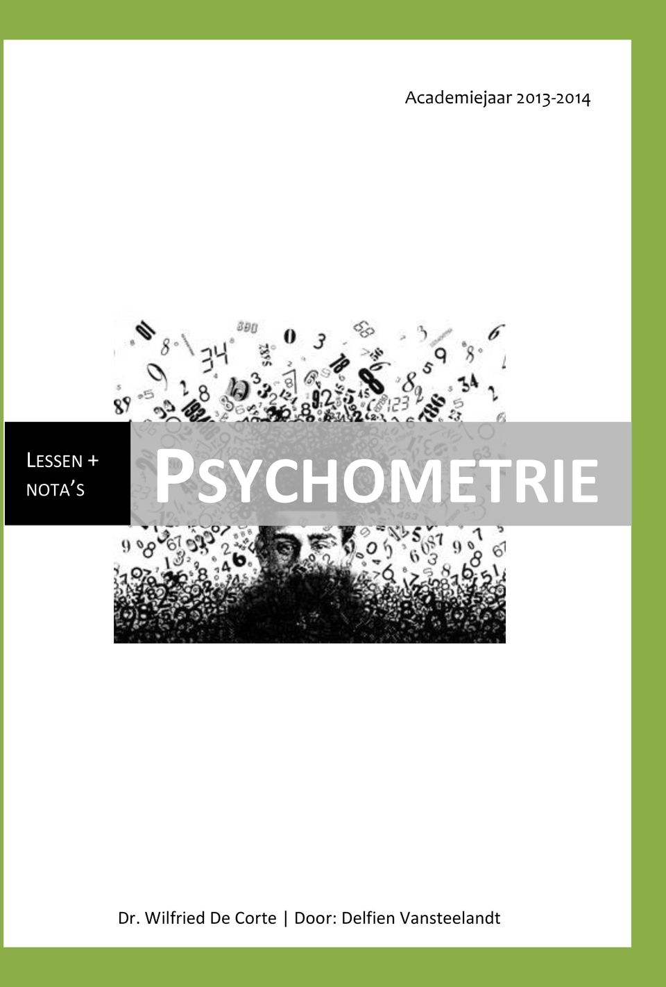 PSYCHOMETRIE Dr.