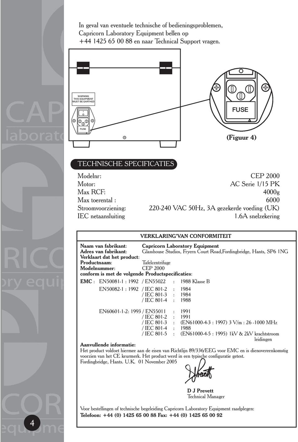 gezekerde voeding (UK) IEC netaansluiting 1.