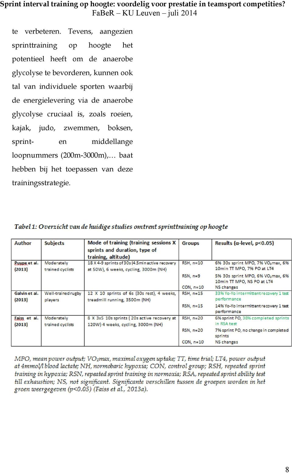 bevorderen, kunnen ook tal van individuele sporten waarbij de energielevering via de anaerobe