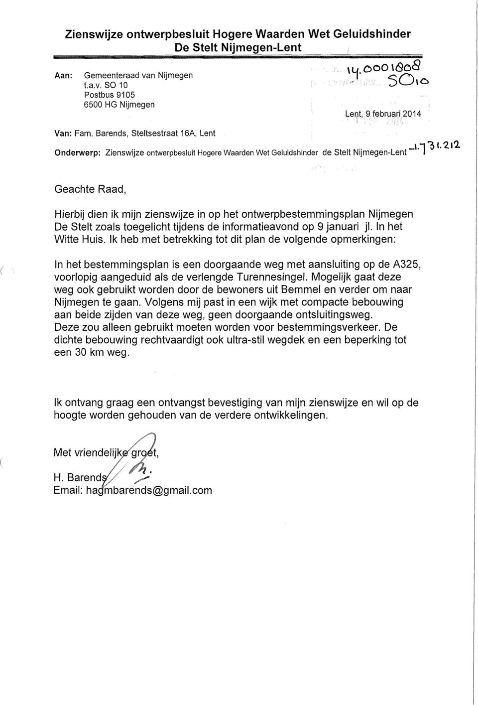 ontwerpbestemmingsplan Nijmegen De Stelt zoals toegelicht tijdens de informatieavond op 9 januari jl. In het Witte Huis.