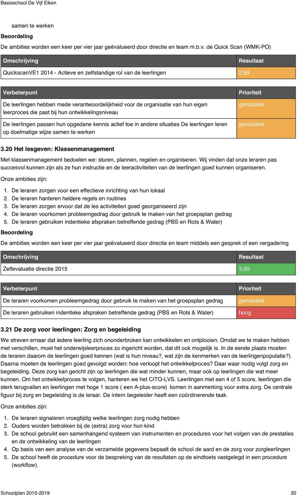 lueerd door directie en team m.b.v.