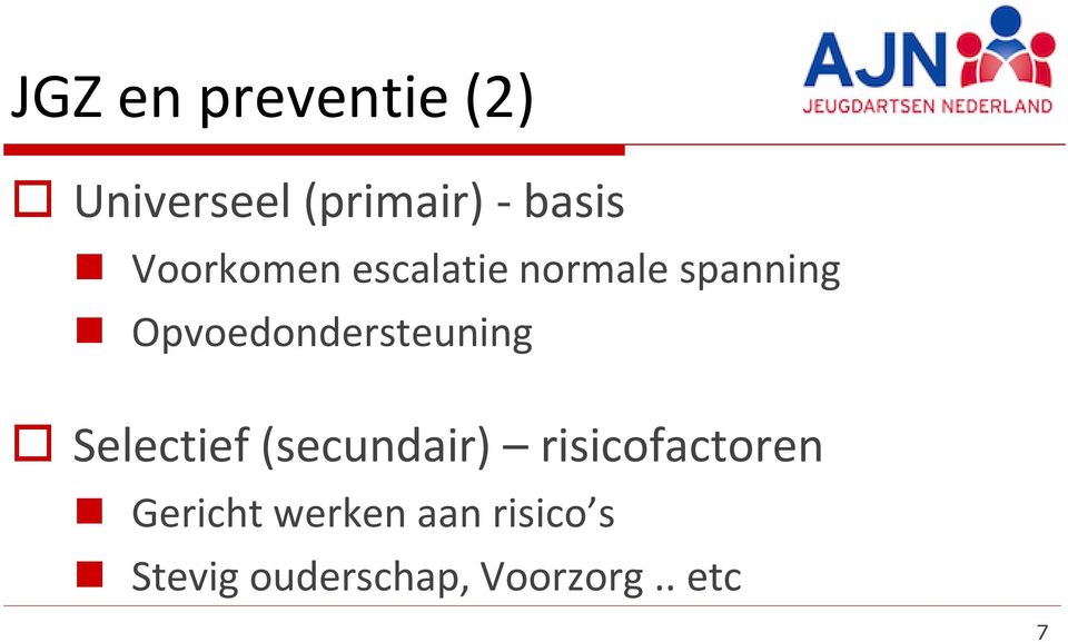 Opvoedondersteuning Selectief (secundair)