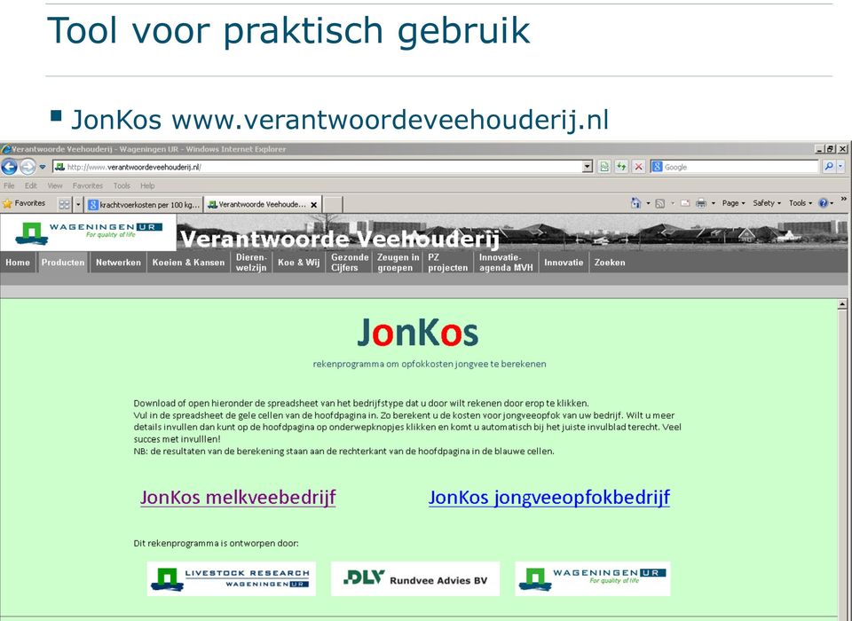 gebruik JonKos