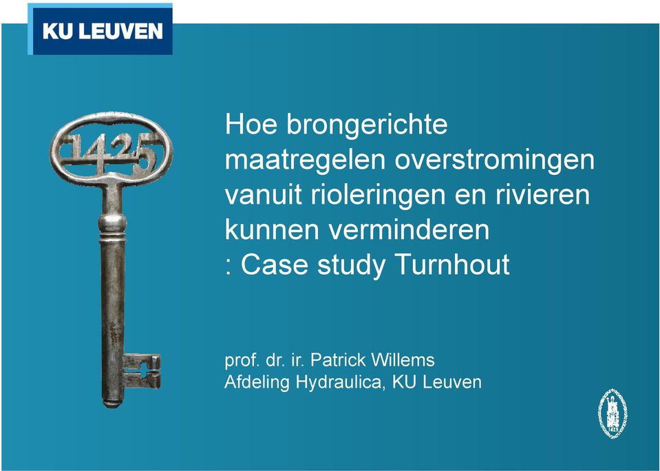 verminderen : Case study Turnhout prof. dr.