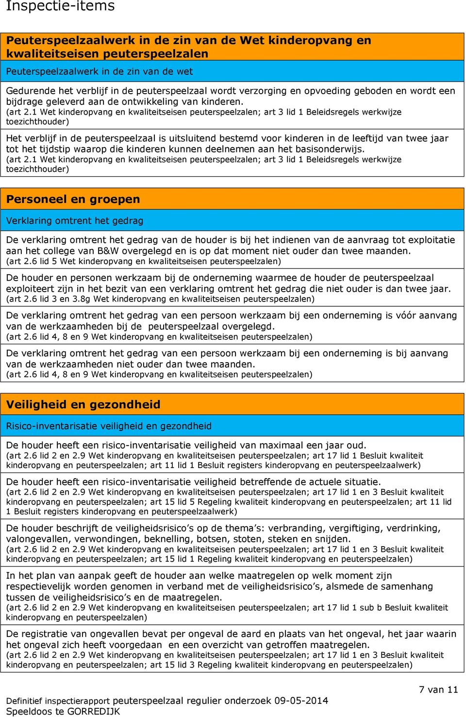 1 Wet kinderopvang en kwaliteitseisen peuterspeelzalen; art 3 lid 1 Beleidsregels werkwijze toezichthouder) Het verblijf in de peuterspeelzaal is uitsluitend bestemd voor kinderen in de leeftijd van