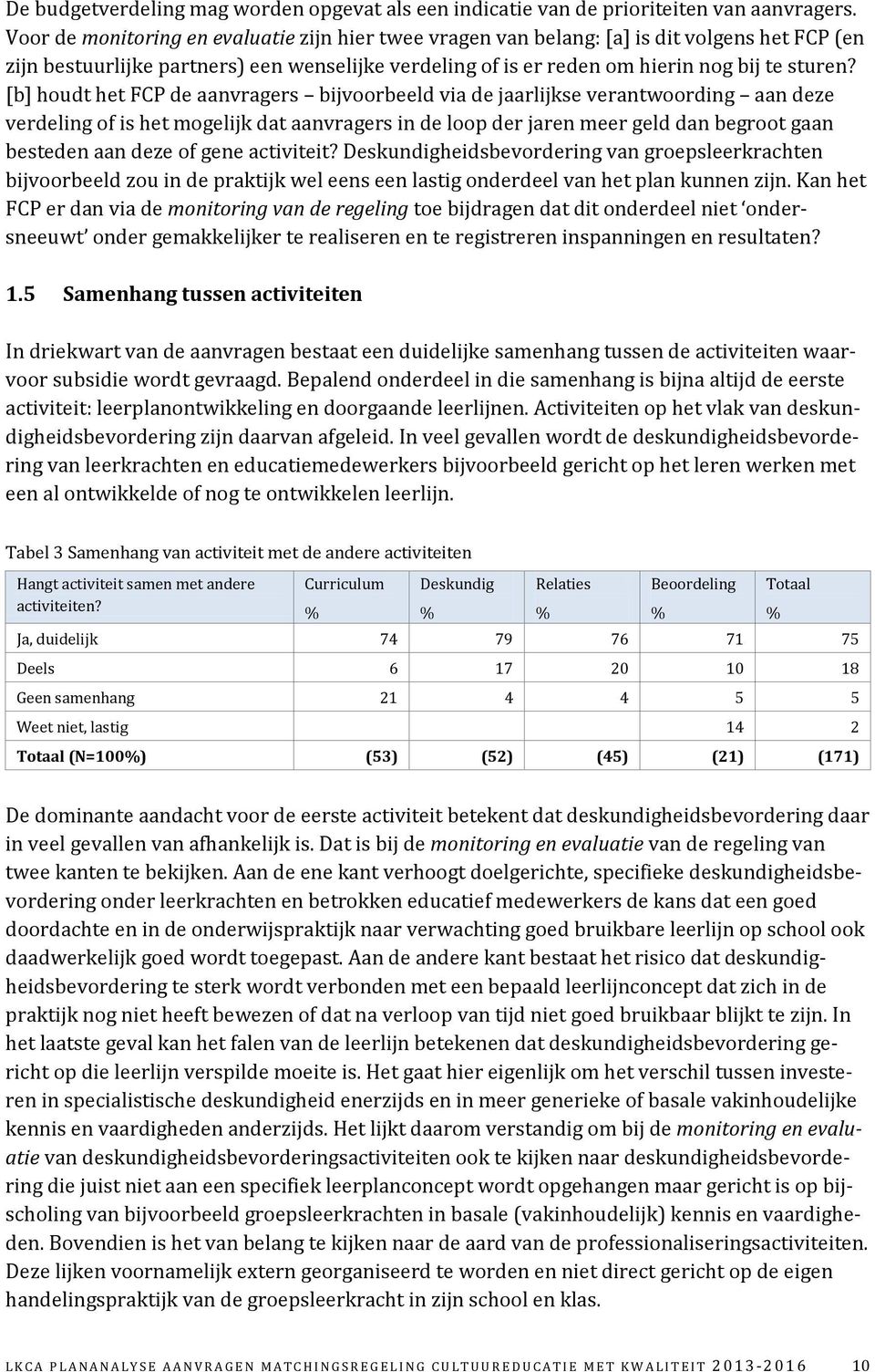 [b] houdt het FCP de aanvragers bijvoorbeeld via de jaarlijkse verantwoording aan deze verdeling of is het mogelijk dat aanvragers in de loop der jaren meer geld dan begroot gaan besteden aan deze of