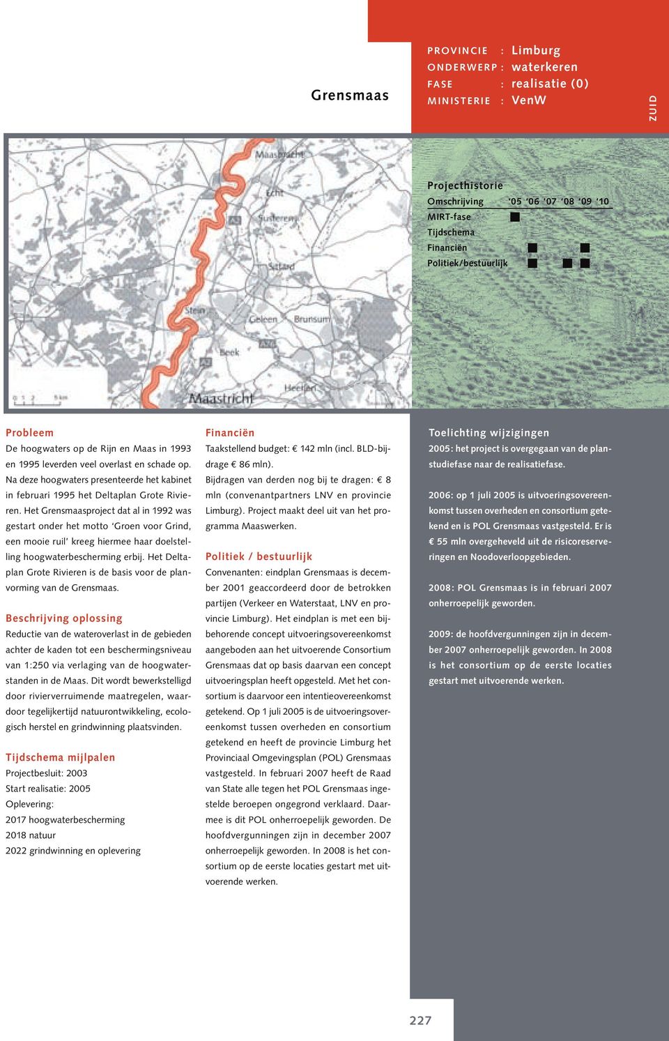 Het Grensmaasproject dat al in 1992 was estart onder het motto Groen voor Grind, een mooie ruil kree hiermee haar doelstellin hoowaterbeschermin erbij.