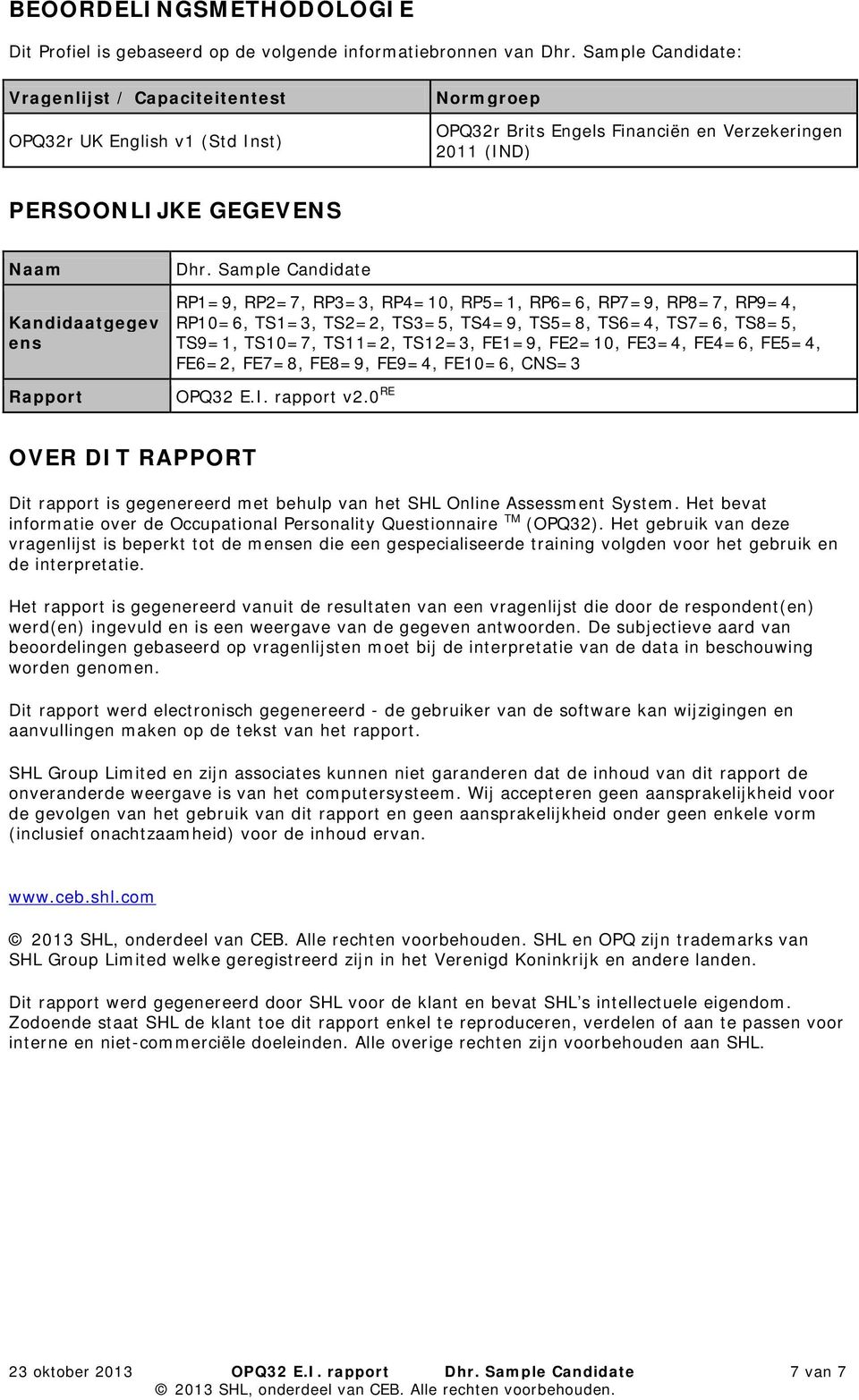 Rapport Dhr.