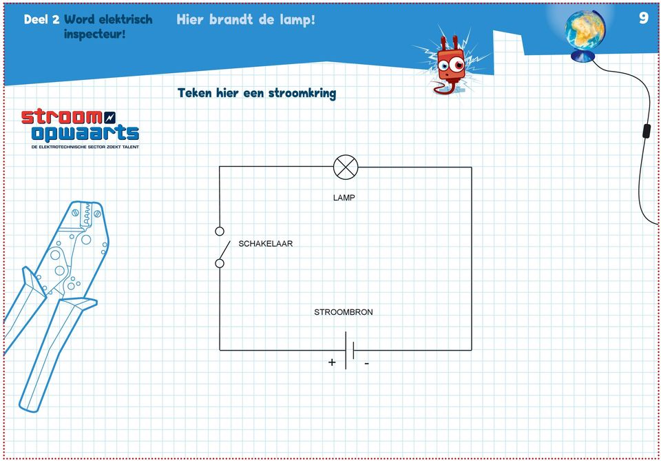 SCHAKELAAR STROOMBRON + - Kies