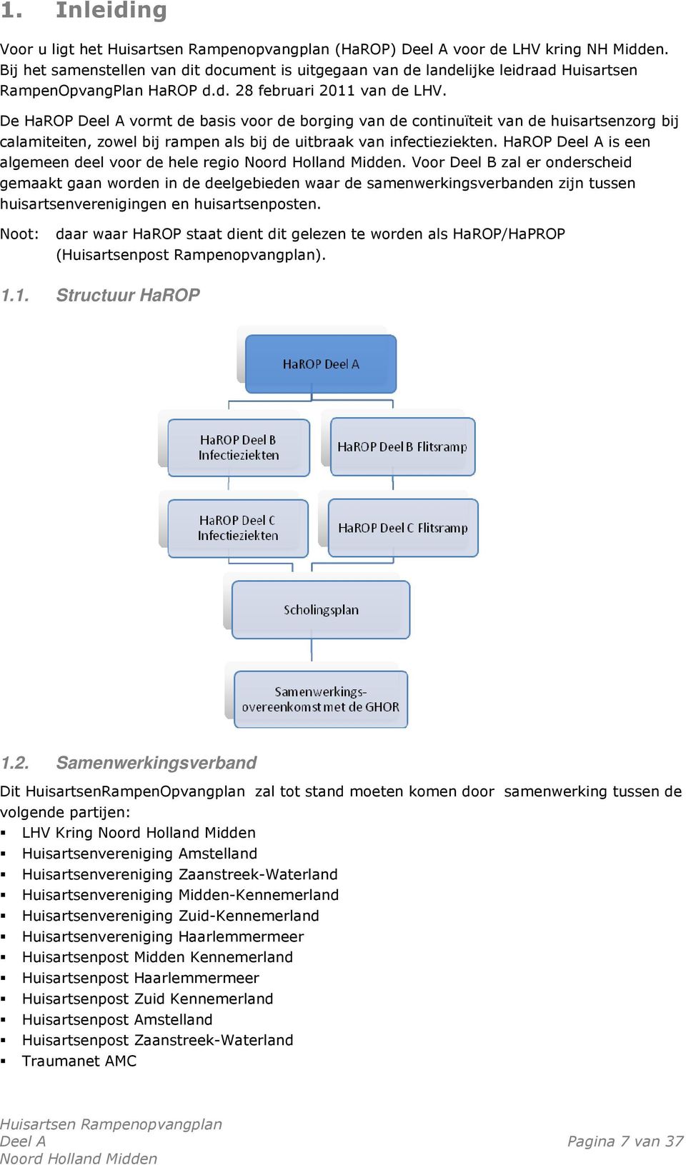 HaROP Deel A is een algemeen deel voor de hele regio.