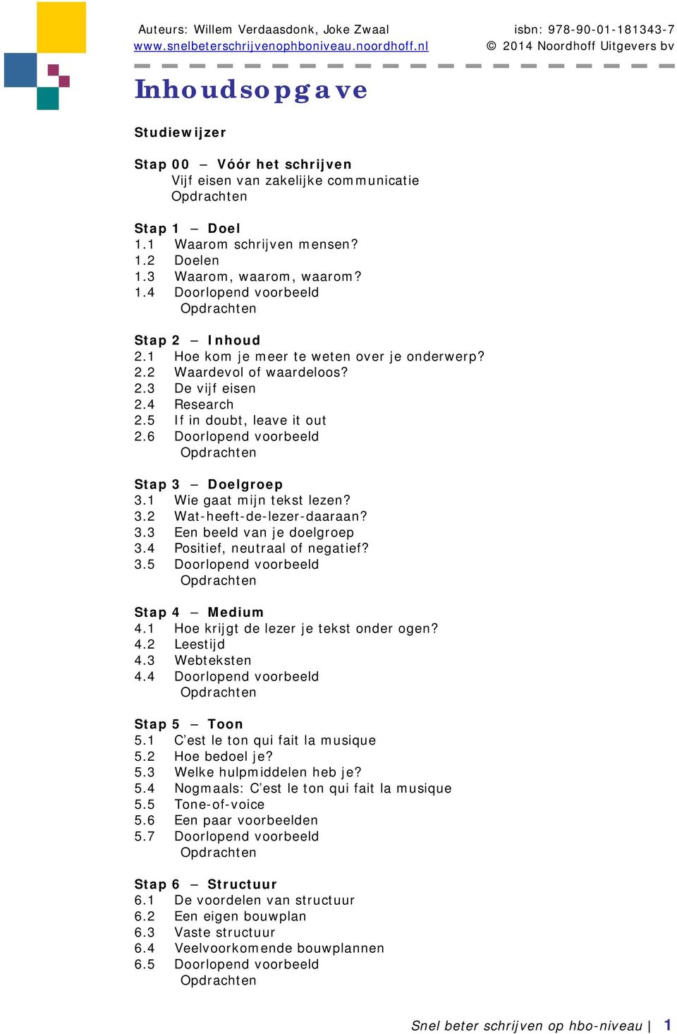 1 Wie gaat mijn tekst lezen? 3.2 Wat-heeft-de-lezer-daaraan? 3.3 Een beeld van je doelgroep 3.4 Positief, neutraal of negatief? 3.5 Doorlopend voorbeeld Stap 4 Medium 4.