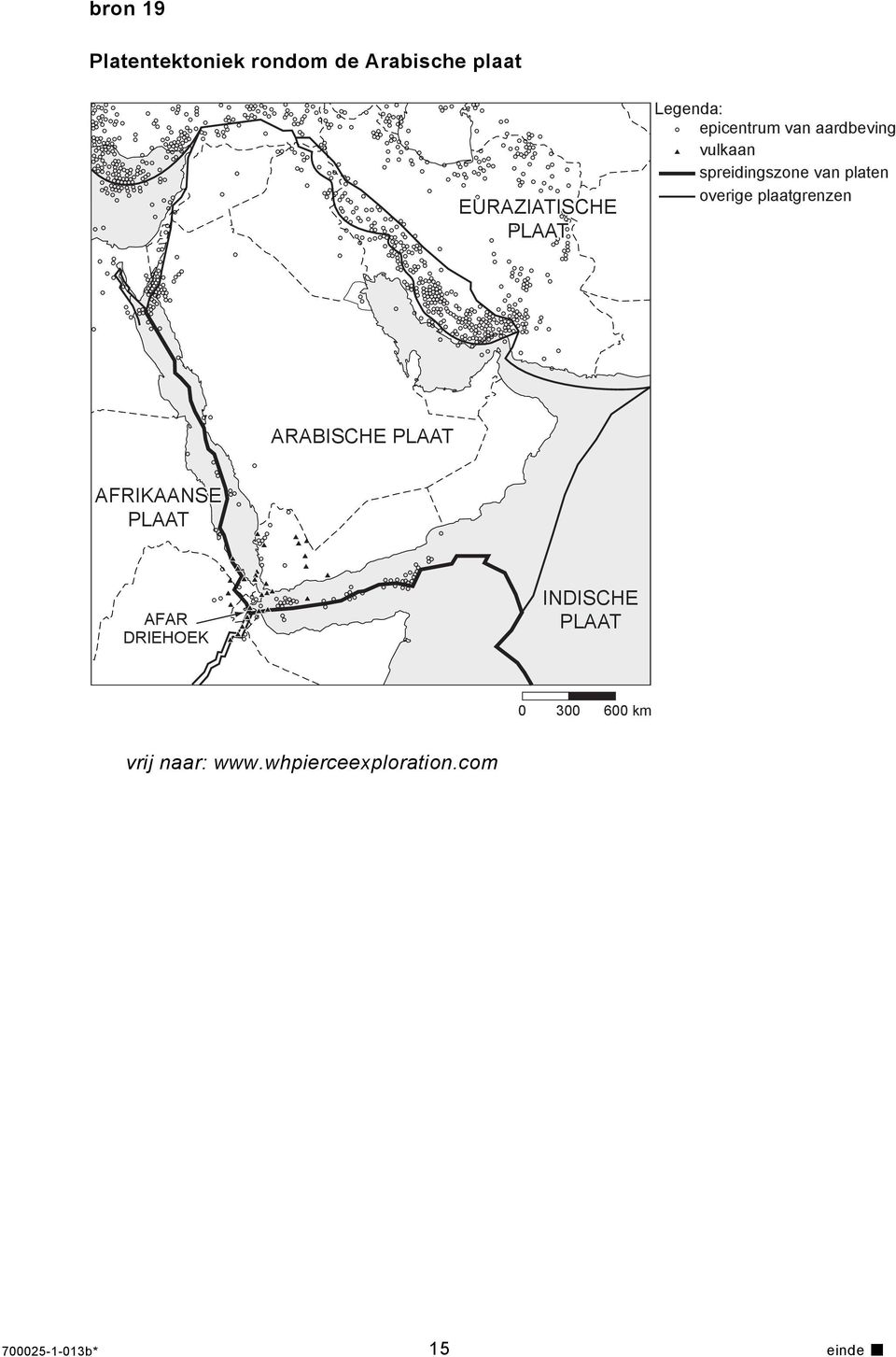 plaatgrenzen ARABISCHE PLAAT AFRIKAANSE PLAAT AFAR DRIEHOEK INDISCHE PLAAT 0