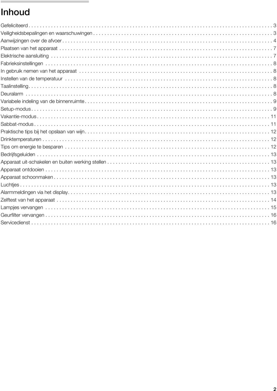 .............................................................................. 7 Fabrieksinsteingen................................................................................. 8 In gebruik nemen van het apparaat.