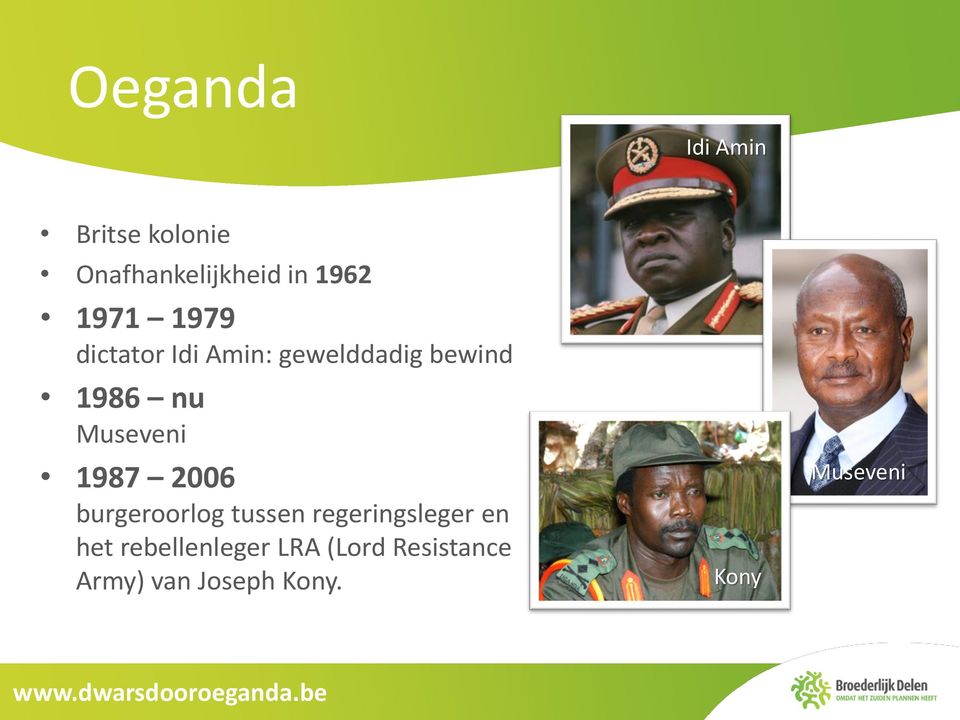Museveni 1987 2006 burgeroorlog tussen regeringsleger en het