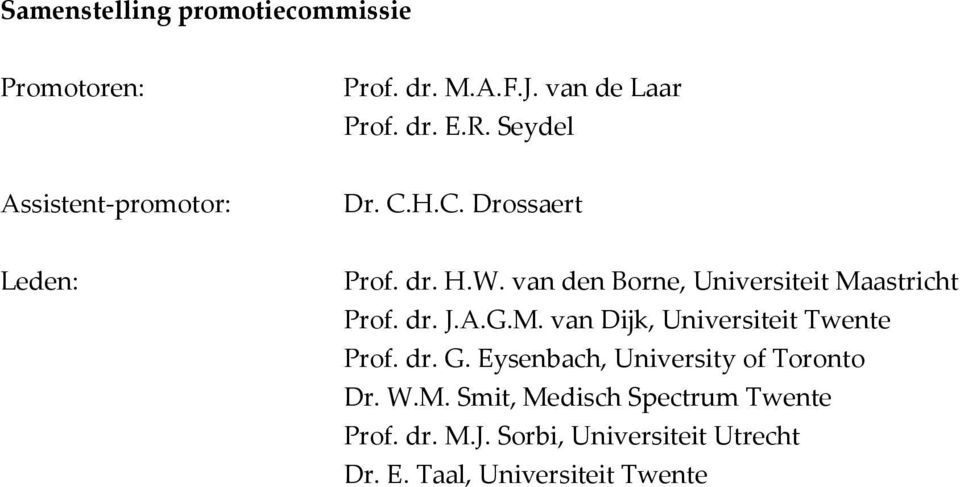 van den Borne, Universiteit Maastricht Prof. dr. J.A.G.M. van Dijk, Universiteit Twente Prof. dr. G.