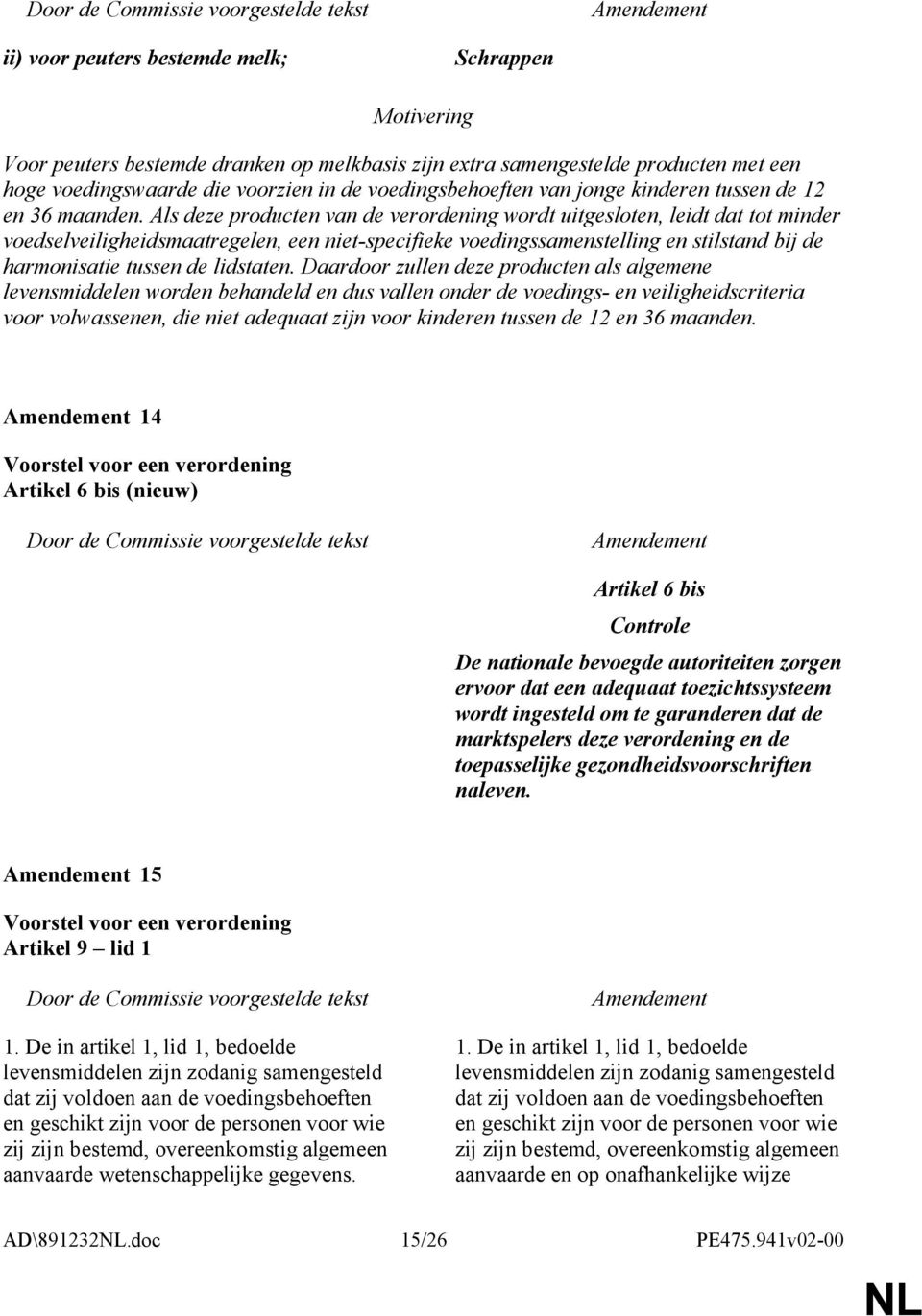 Als deze producten van de verordening wordt uitgesloten, leidt dat tot minder voedselveiligheidsmaatregelen, een niet-specifieke voedingssamenstelling en stilstand bij de harmonisatie tussen de