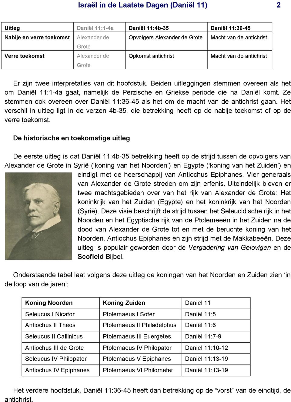 Beiden uitleggingen stemmen overeen als het om Daniël 11:1-4a gaat, namelijk de Perzische en Griekse periode die na Daniël komt.