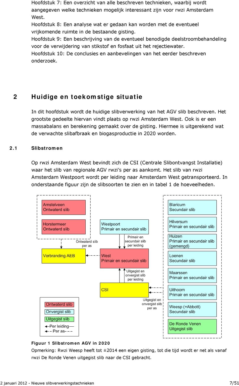 Hoofdstuk 9: Een beschrijving van de eventueel benodigde deelstroombehandeling voor de verwijdering van stikstof en fosfaat uit het rejectiewater.