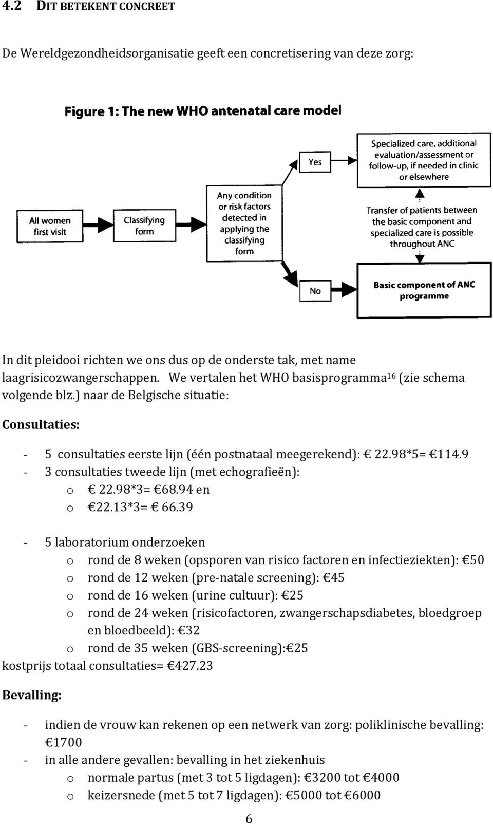 9-3 consultaties tweede lijn (met echografieën): o 22.98*3= 68.94 en o 22.13*3= 66.