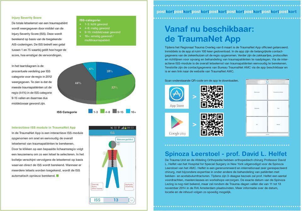 In het taartdiagram is de procentuele verdeling per ISS categorie voor de regio in 2012 weergegeven.