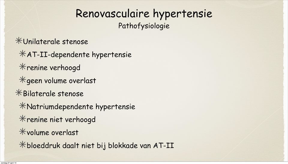 Bilaterale stenose Natriumdependente hypertensie renine