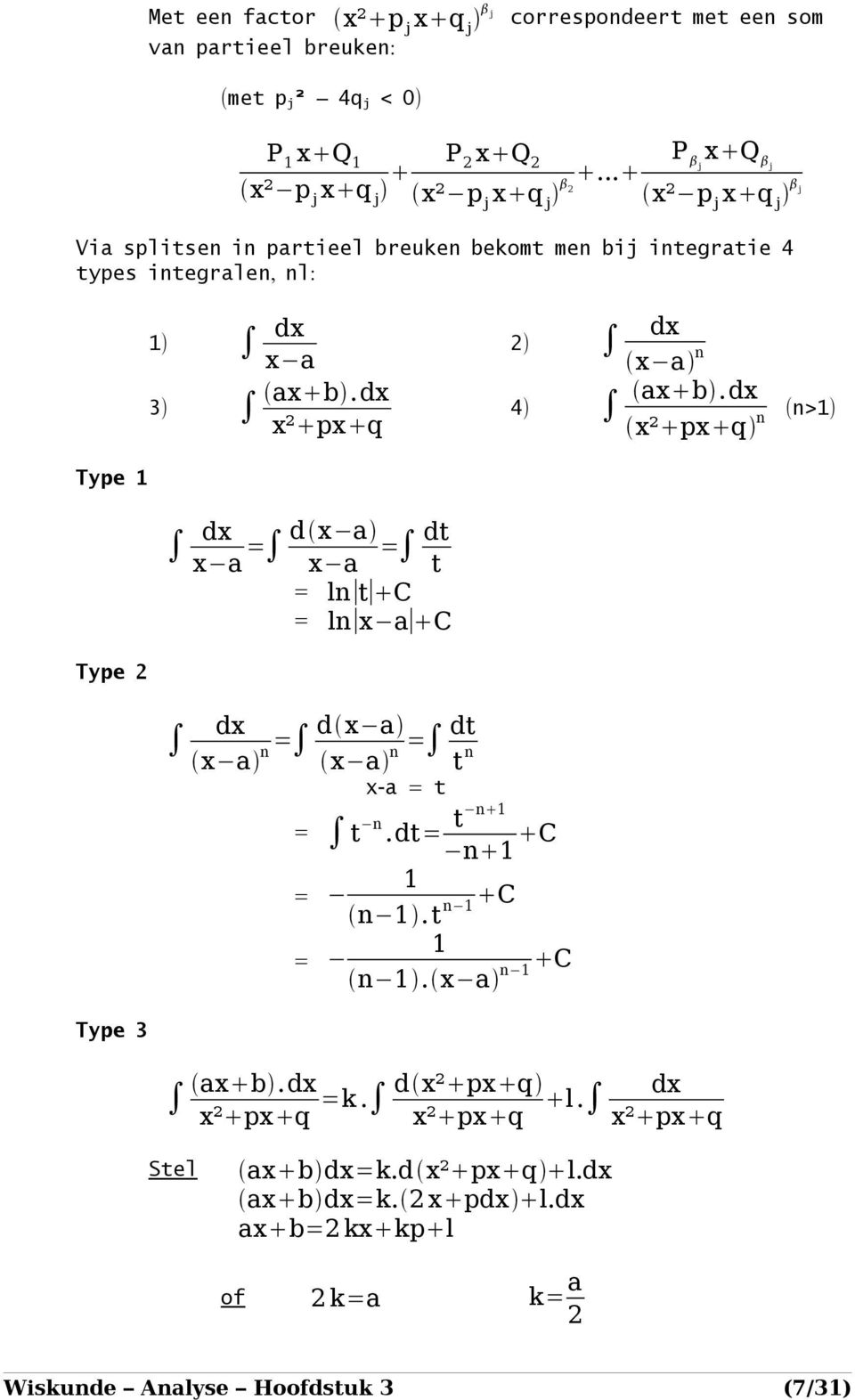 d ² p q ) d n 4) b.d ² p q n ( n> ) Tpe d = d = dt t = ln t C = ln C Tpe d = d n = dt n t n - = = t n.dt= t n n C = C n n.