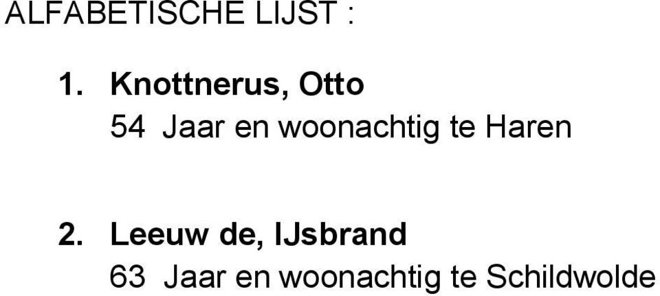 woonachtig te Haren 2.