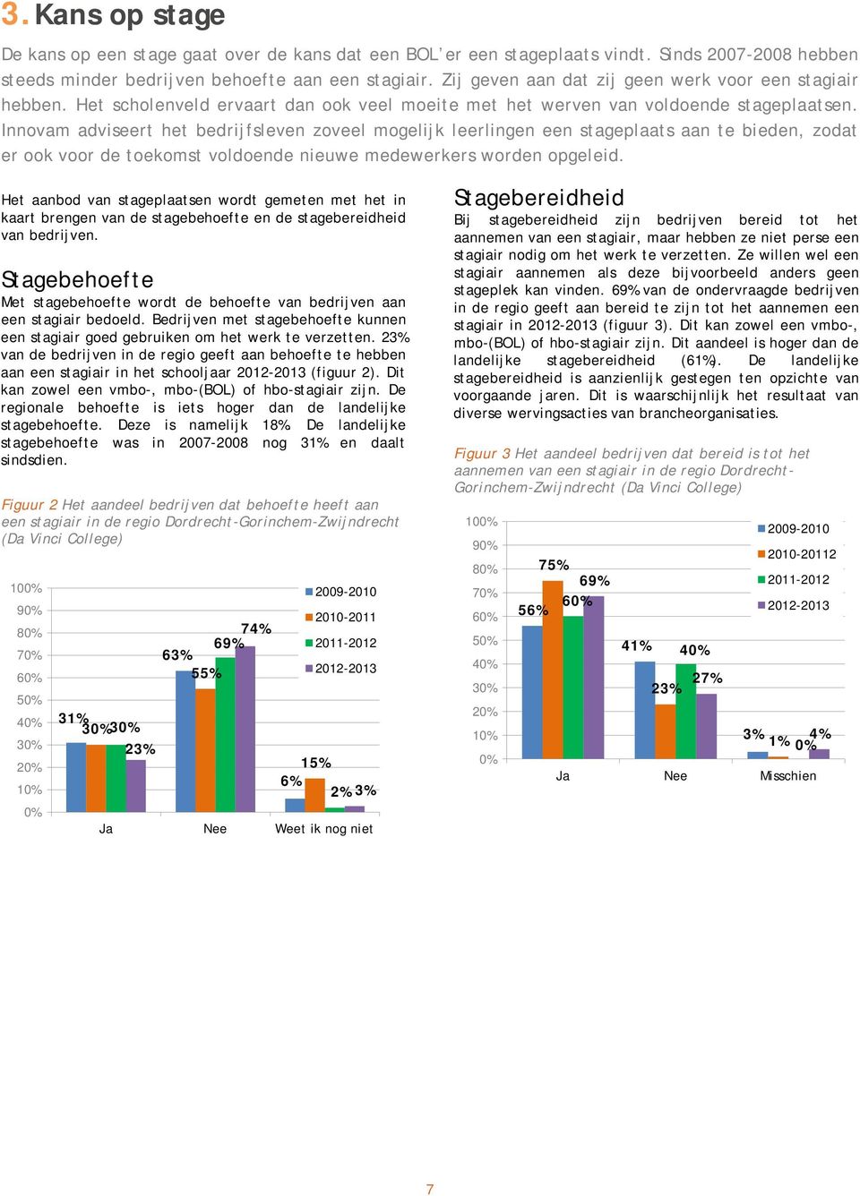 Innovam adviseert het bedrijfsleven zoveel mogelijk leerlingen een stageplaats aan te bieden, zodat er ook voor de toekomst voldoende nieuwe medewerkers worden opgeleid.