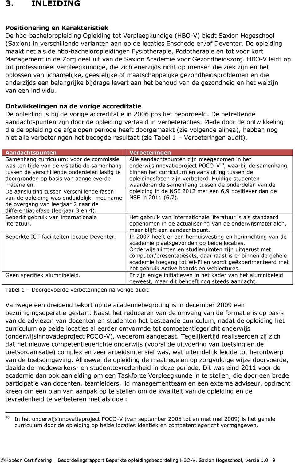 HBO-V leidt op tot professioneel verpleegkundige, die zich enerzijds richt op mensen die ziek zijn en het oplossen van lichamelijke, geestelijke of maatschappelijke gezondheidsproblemen en die