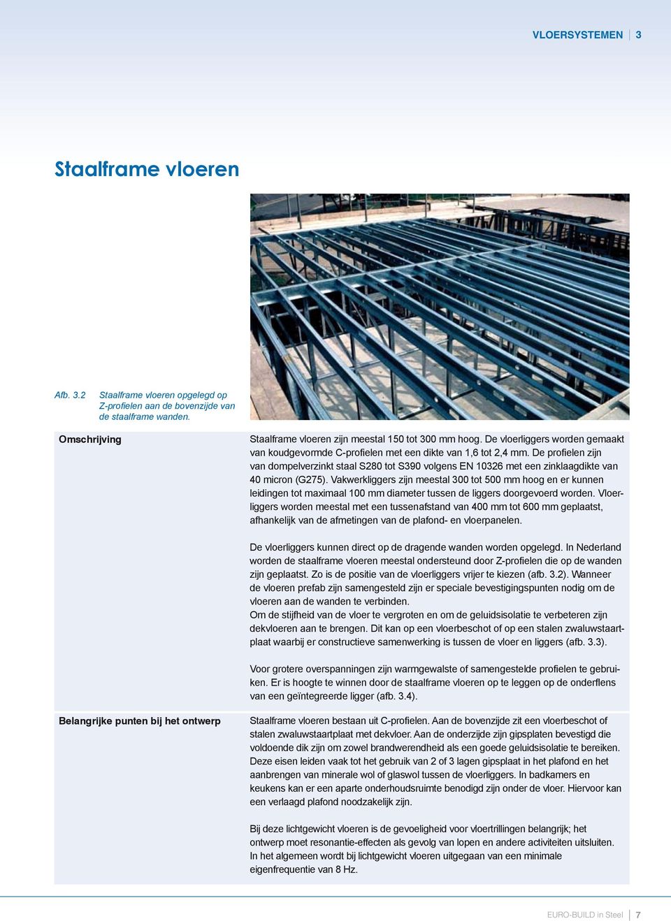 De profielen zijn van dompelverzinkt staal S280 tot S390 volgens EN 10326 met een zinklaagdikte van 40 micron (G275).