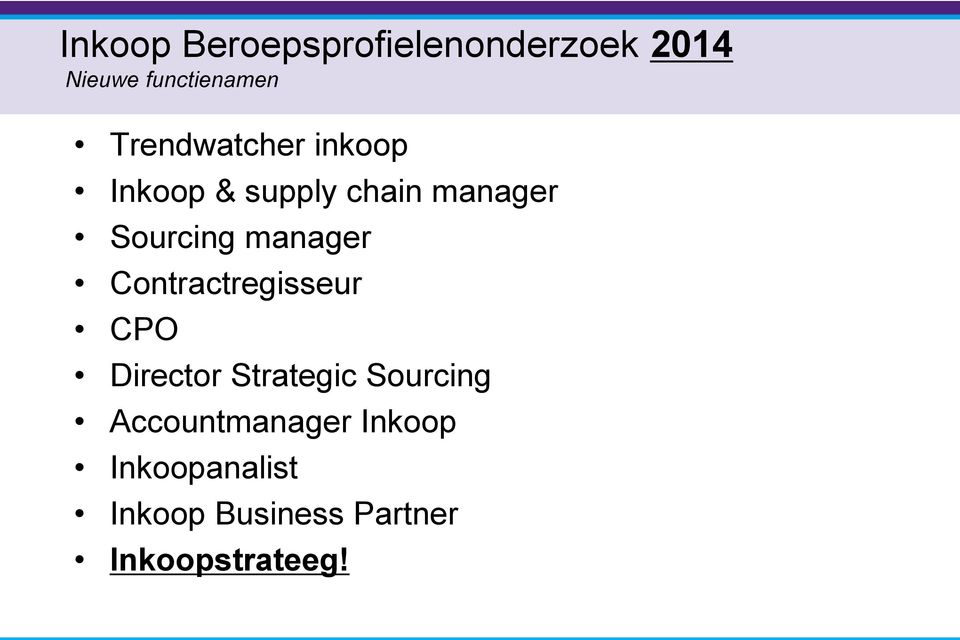 manager Contractregisseur CPO Director Strategic Sourcing