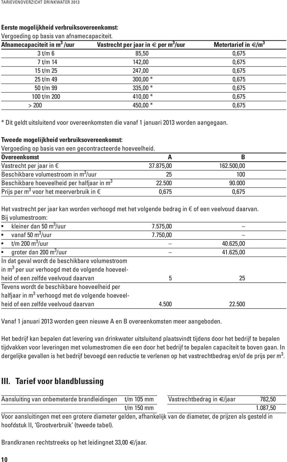 100 t/m 200 410,00 * 0,675 > 200 450,00 * 0,675 * Dit geldt uitsluitend voor overeenkomsten die vanaf 1 januari 2013 worden aangegaan.