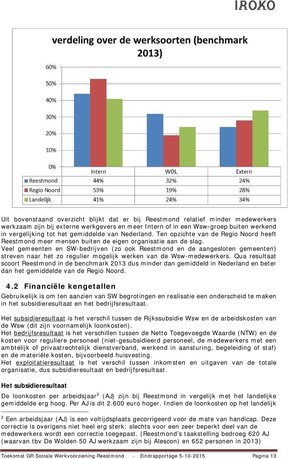 Veel gemeenten en SW-bedrijven (zo ook Reestmond en de aangesloten gemeenten) streven naar het zo regulier mogelijk werken van de Wsw-medewerkers.