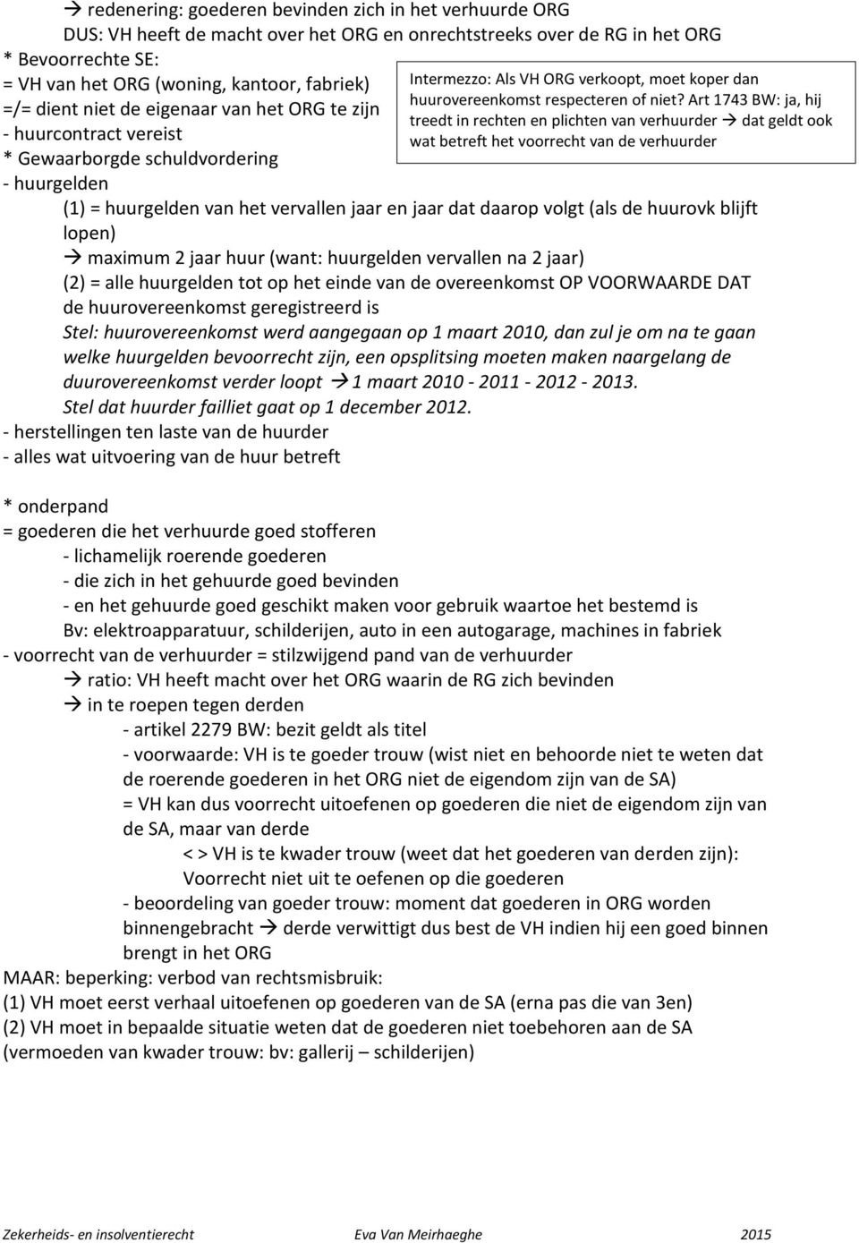 Art 1743 BW: ja, hij treedt in rechten en plichten van verhuurder dat geldt ook wat betreft het voorrecht van de verhuurder (1) = huurgelden van het vervallen jaar en jaar dat daarop volgt (als de