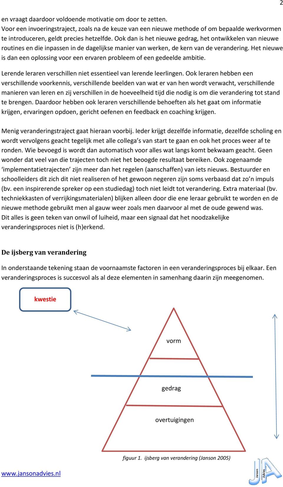 Het nieuwe is dan een oplossing voor een ervaren probleem of een gedeelde ambitie. Lerende leraren verschillen niet essentieel van lerende leerlingen.