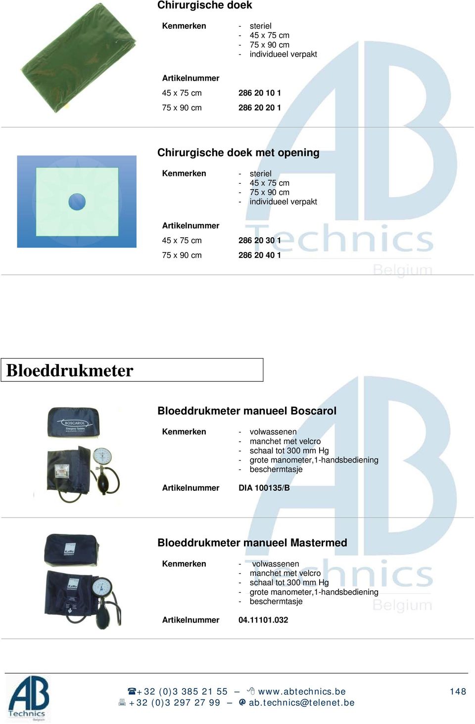 Kenmerken - volwassenen - manchet met velcro - schaal tot 300 mm Hg - grote manometer,1-handsbediening - beschermtasje DIA 100135/B Bloeddrukmeter manueel Mastermed