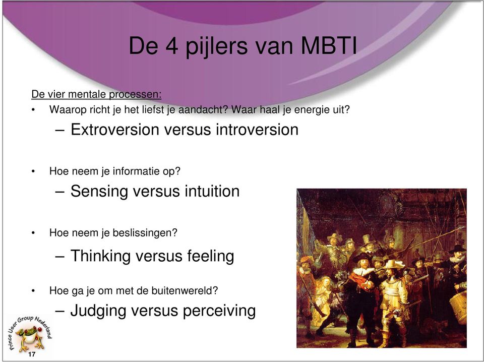 Extroversion versus introversion Hoe neem je informatie op?