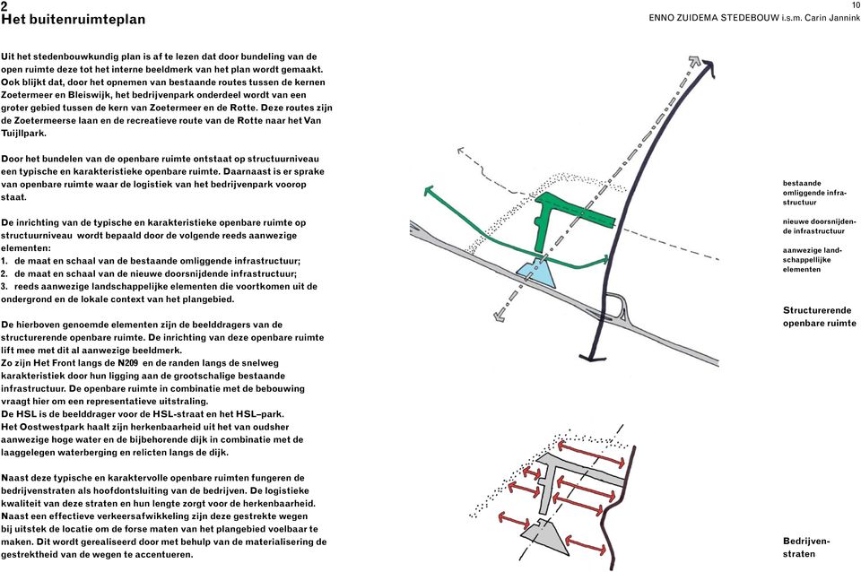 Deze routes zijn de Zoetermeerse laan en de recreatieve route van de Rotte naar het Van Tuijllpark.