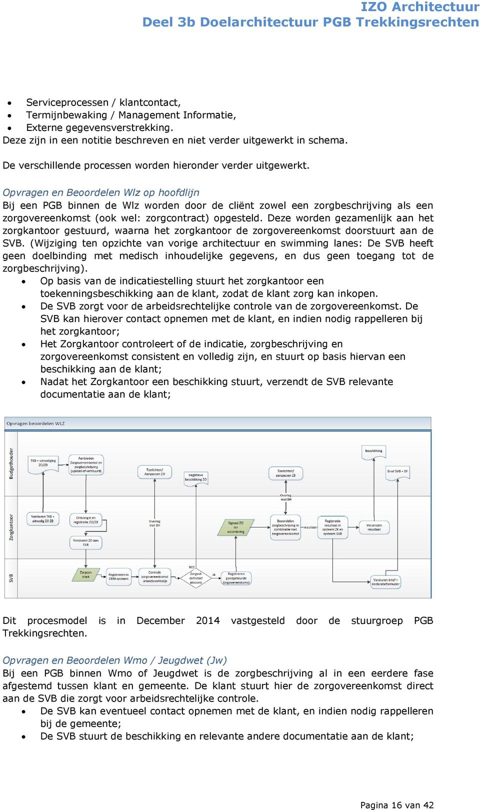 Opvragen en Beoordelen Wlz op hoofdlijn Bij een PGB binnen de Wlz worden door de cliënt zowel een zorgbeschrijving als een zorgovereenkomst (ook wel: zorgcontract) opgesteld.