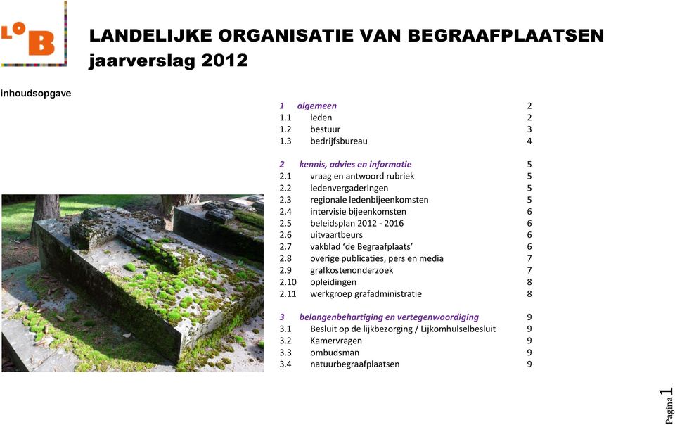 7 vakblad de Begraafplaats 6 2.8 overige publicaties, pers en media 7 2.9 grafkostenonderzoek 7 2.10 opleidingen 8 2.