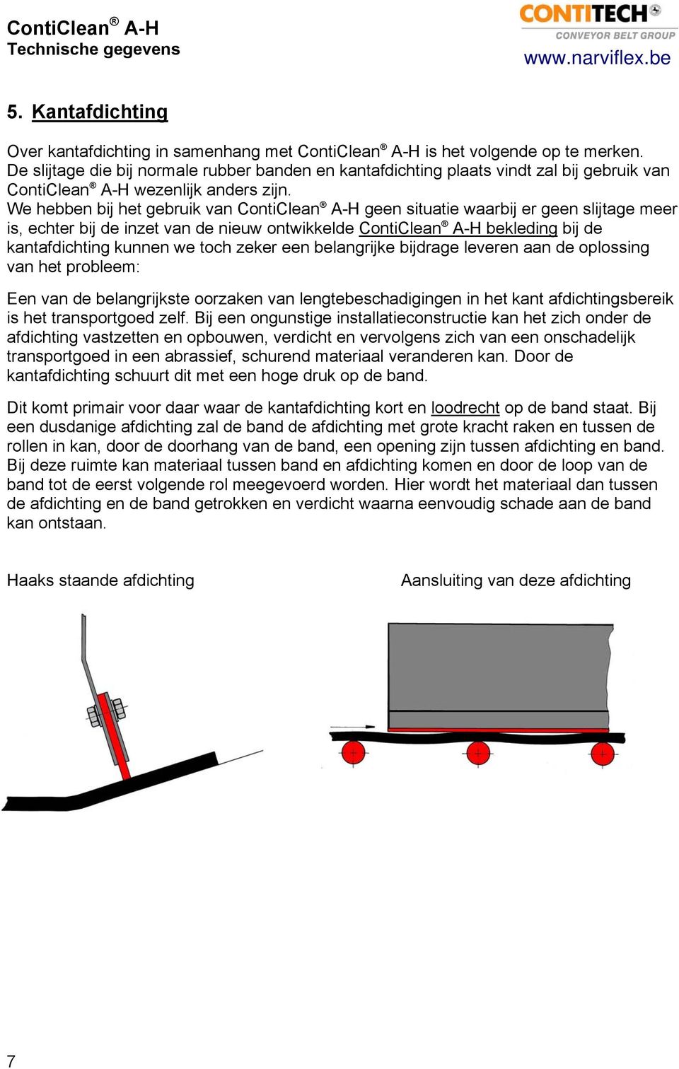 We hebben bij het gebruik van ContiClean A-H geen situatie waarbij er geen slijtage meer is, echter bij de inzet van de nieuw ontwikkelde ContiClean A-H bekleding bij de kantafdichting kunnen we toch