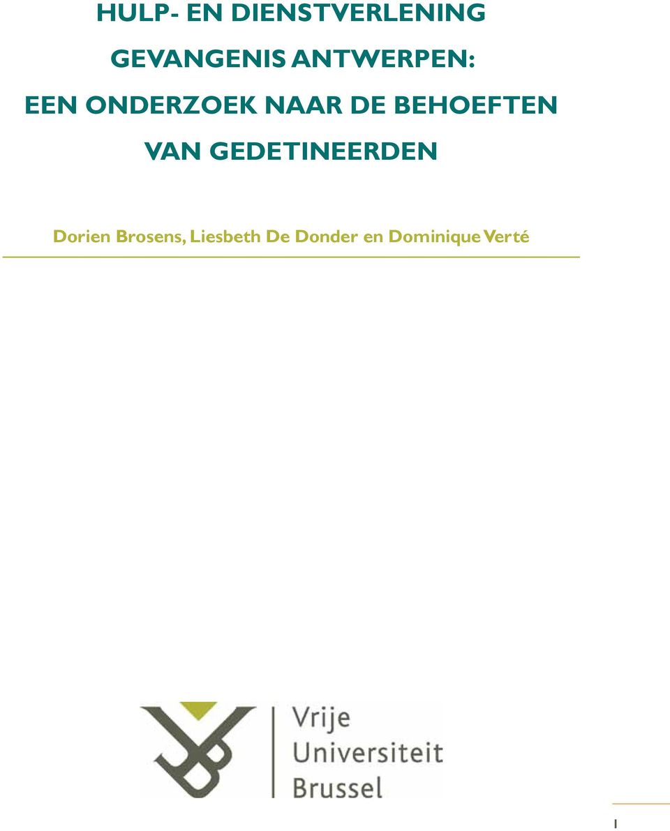 behoeften van gedetineerden Dorien